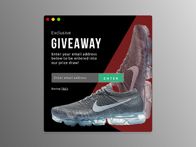 Daily UI #097 - Giveaway 097 dailyui giveaway icon nike ui ux web