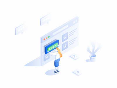 Links Illustration affinity character designer illustration integration isometric ui ux widget