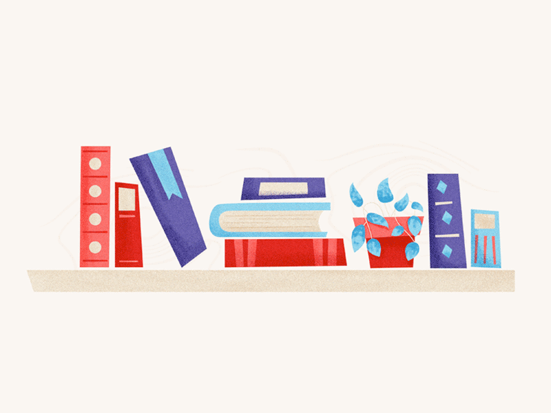 📕📕📕 blue books bookshelf clean grain plant red texture vector