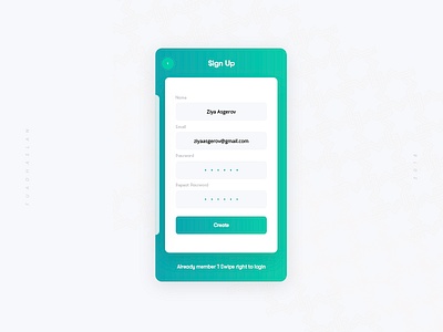 Daily UI #001 - Sing Up app challenge daily ui gradient login sing up singin ui