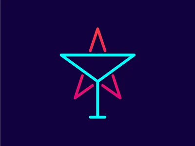 Nightlife Icon app arrow cocktail cocktail cup fun logo navigation night nightlife party star