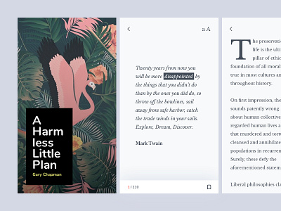 Book Reading App app application book cover ios read reading screen text
