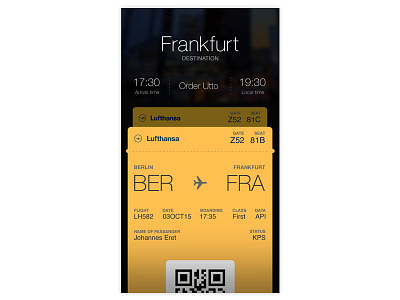 Flight Tickets design ui