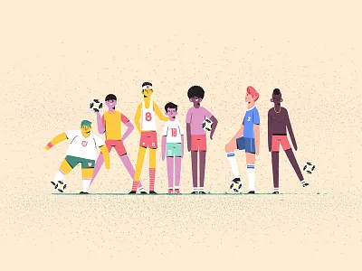 Football Kids 2d animation ball fans football illustration kids motion design mundial soccer summer world cup