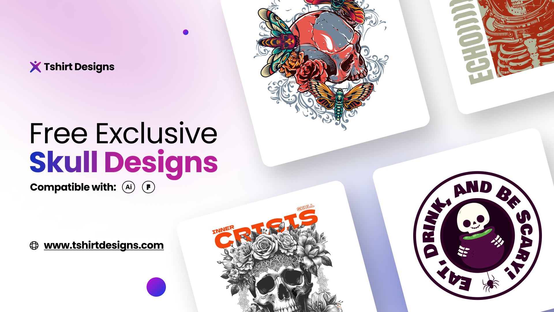 Free Exclusive Skull Designs download free freebie poster print on demand skull tshirt tshirt design vector