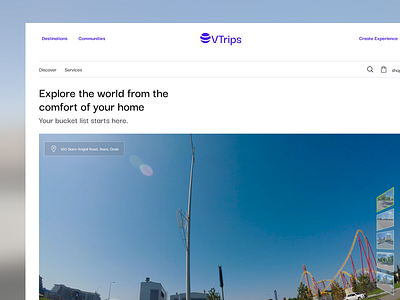 VTrip design ui ui ux ui design uidesign uiux ux virtual reality vr webdesign