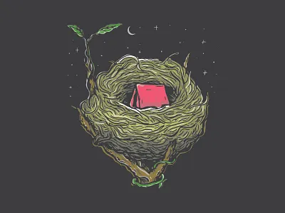 Warmest Camp badge bird camp camping crest nest outdoor scout stickers tees