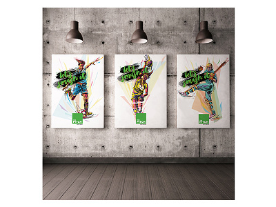 3 Posters advertising art direction illustration