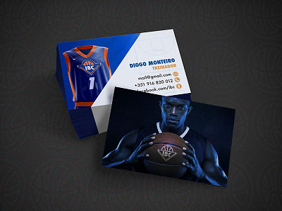 IBC Business Cards Design application ball basket basketball branding cards design graphic logo nba