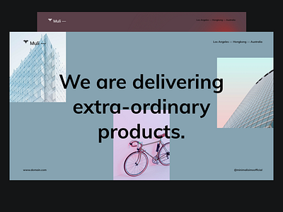 Muli — Service agency branding clean fashion interface minimalist store studio ui uiux web design