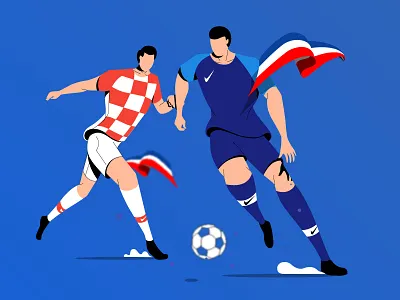 Football Illustration 02 croatia fifa football france world cup