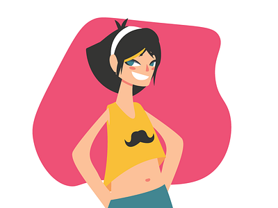 Who cares? cocky female girl happy illustration smile