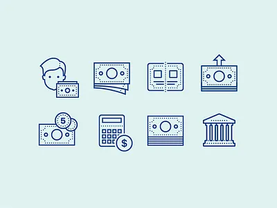 Dotted Icons: Finance dotty dots finance graphic design icon icon design icons8 illustrator outlined stroke ui design