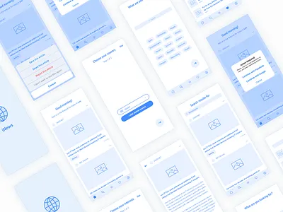 Wireframes for news app ios app iphone x sketch wireframes