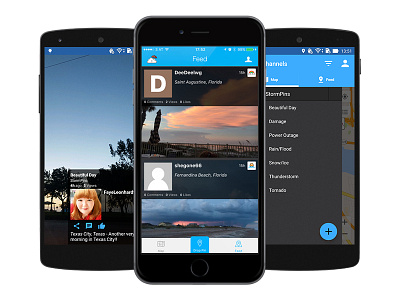 StormPins - Social Weather App mobile app development storm app weather app