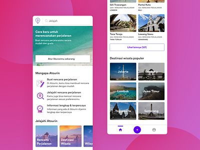 Travel Planner Atourin - Work Project atourin destination itinerary planner tourism travel trip wip