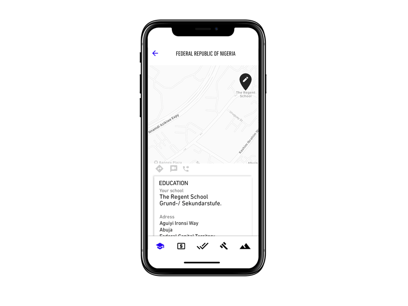 ID Card App animation application button card identity ios mobile social transition
