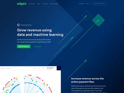 Adyen - Product page Revenue Accelerate clean design interface minimal productpage ui ux web website