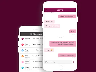Daily UI : Direct Messaging daily ui direct messaging message mobile ui