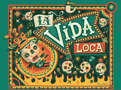 La Vida Loca apple pencil design illustration ipad