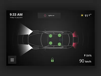 App for car - Safety [Concept] app app for car car concept safety screen car sketck