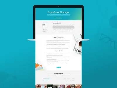 Job Posting Page apply clean design gradient jobs ui ux