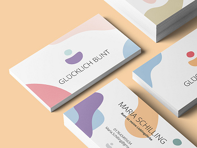 Glücklich Bunt Logodesign art brand branding color colorful logo modern pastel