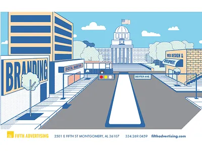 Half-Page Magazine Ad advertising alabama design graphic illustration vector