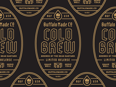 BMCO Cold Brew Label bmco buffalo made co buffalo ny coffee cold brew label packaging print