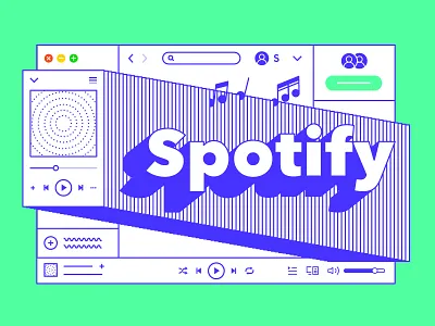 Spotify favorite illustration music player spotify vector