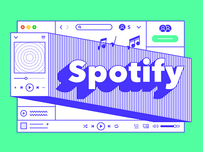 Spotify favorite illustration music player spotify vector