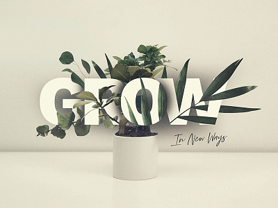 Grow In New Ways design grow inspiration minimal plants typography