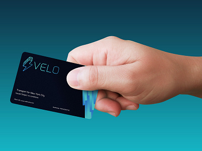 Transport Card Velo bolt fast futuristic gradient modern public transport railroad speed tracks train train logo velocity business cards