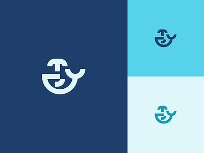 Whale branding design figma icon illustration logo mark minimal simple whale