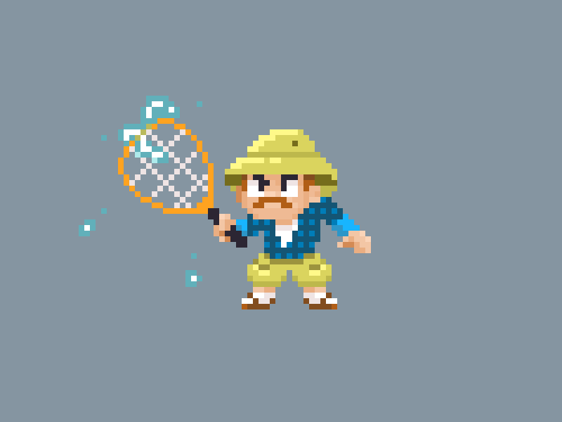 Angry Camper character idle pixaki pixel pixel art