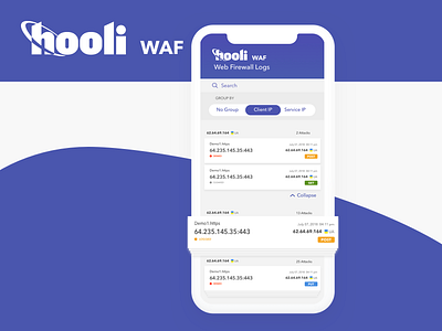 Hooli Web Application Firewall app firewall hooli mockup networking ui ux waf web