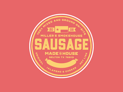 "Made in House" Sausage Mark barbecue bbq belton brisket pork sausage texas