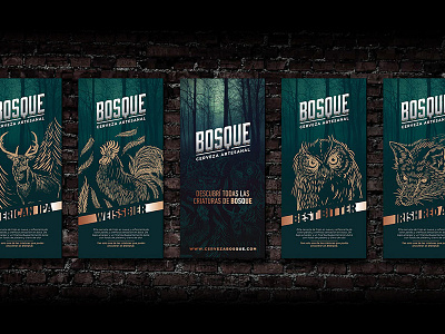 BOSQUE | Beer Branding bottle brand strategy branding design diseño cerveza artesanal etiqueta cerveza artesanal identity illustration logo marca cerveza artesanal pack packaging patagonia