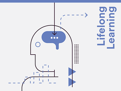 Illustration #23 brain circle graph illustration lines minimal person triangle university