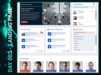 Daily UI #003 - Landing Page #dailyui colleagues daily ui dailyui job portal landing landing page modern news ui ux web website