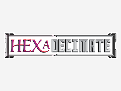 HEXaDecimate Logo card design game logo logotype