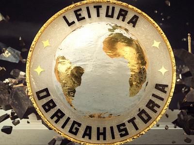 Leitura ObrigaHistória cinema 4d gold logo planet redshift sphere stars
