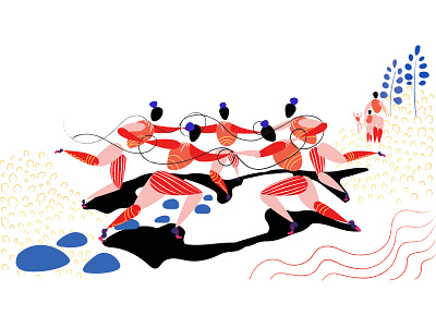 Dance is character costumes dance dancers. icon illustration