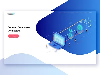 Website Illustration connected illustration isometric laptop people vector website