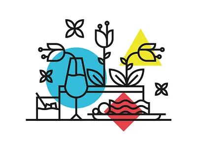 M + M Wedding – Dinner bacon dinner drinks flowers yolo