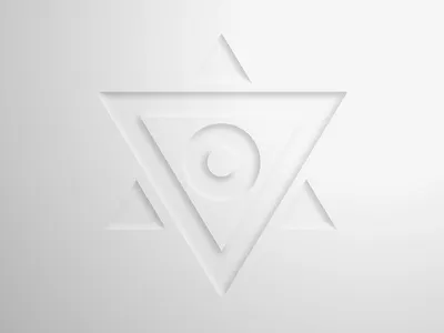 The PreDawn Archives bevel geometric logo low contrast