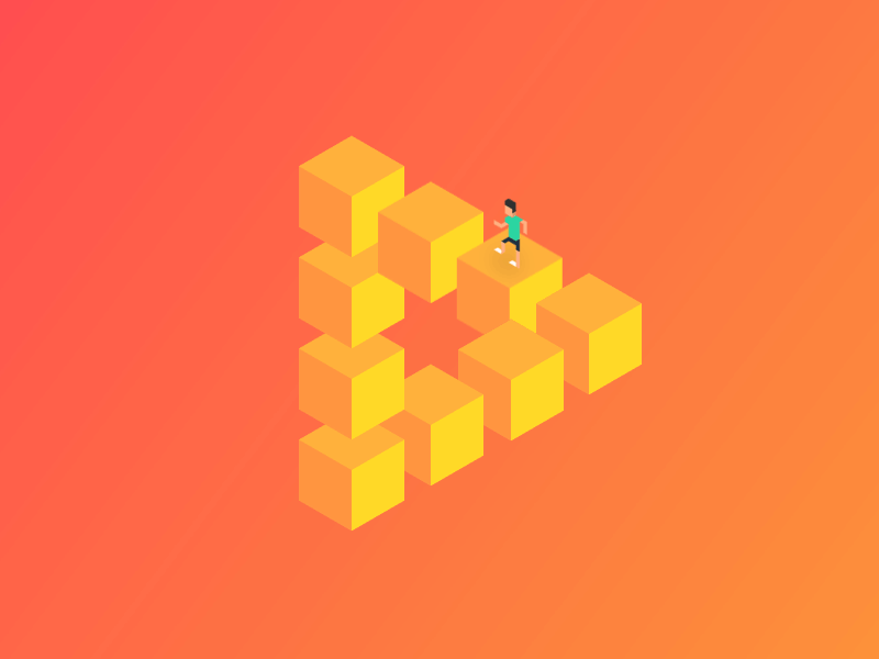 Penrose triangle hexels isometric penrose