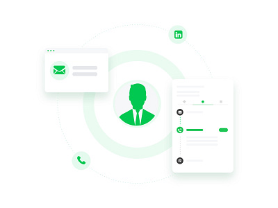 Flow illustration email help illustration interface isometric man phone technology ui ux