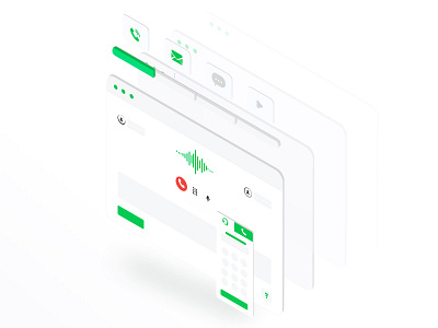 Screen illustration illustration interface isometric screen technology ui ux