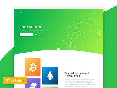 Crypto Landing page freebie bitcoin blockchain crypto freebie landing page